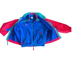 🔥Vintage Columbia Bugaboo 3-in-1 Jacket XL Radical Sleeve Ski Coat Fleece 90s